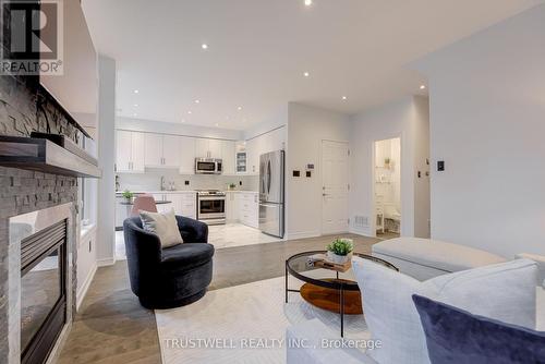 60 Fontebella Avenue, Vaughan, ON - Indoor Photo Showing Living Room With Fireplace