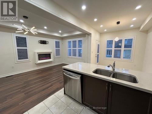 116 Skinner Road, Hamilton, ON - Indoor Photo Showing Kitchen With Fireplace With Double Sink