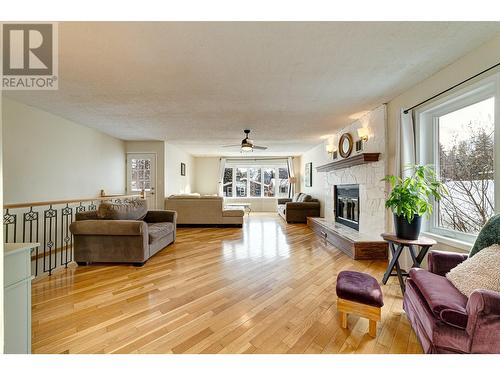 1382 Cypress Drive, Sparwood, BC - Indoor Photo Showing Living Room With Fireplace