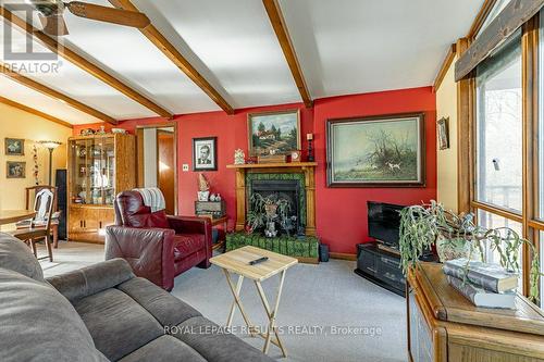 3349 Old Dexter Line, Central Elgin (Sparta), ON - Indoor Photo Showing Living Room With Fireplace