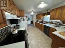 Acreage Near White Cap, Lomond Rm No. 37, SK  - Indoor Photo Showing Kitchen With Double Sink 