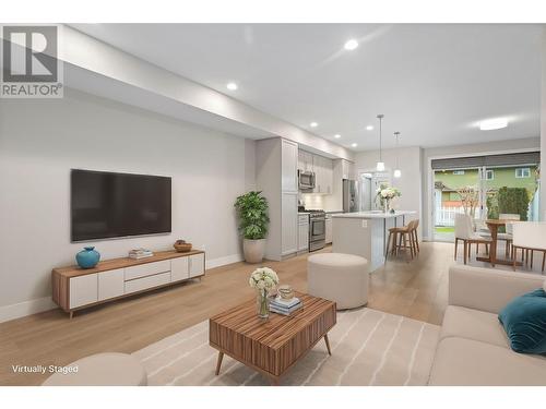 Virtually Staged - 987 Laurier Avenue, Kelowna, BC - Indoor Photo Showing Living Room