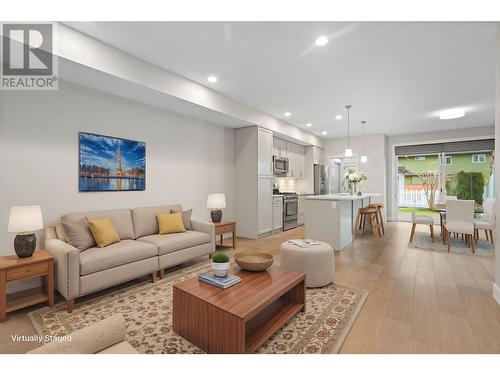 Virtually Staged - 987 Laurier Avenue, Kelowna, BC - Indoor Photo Showing Living Room