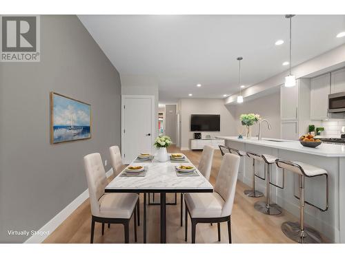 Virtually Staged - 987 Laurier Avenue, Kelowna, BC - Indoor Photo Showing Dining Room