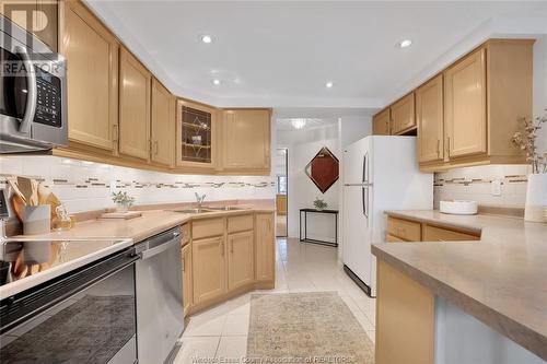 310 Village Grove Unit# 210B, Tecumseh, ON - Indoor Photo Showing Kitchen With Double Sink