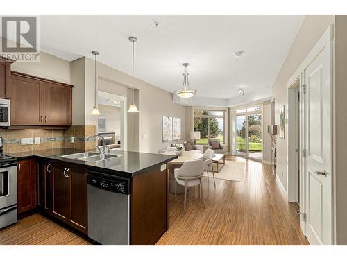 KIT Virtually Staged - 3521 Carrington Road Unit# 114, West Kelowna, BC - Indoor Photo Showing Kitchen With Double Sink