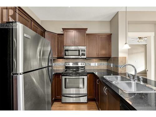 3521 Carrington Road Unit# 114, West Kelowna, BC - Indoor Photo Showing Kitchen With Stainless Steel Kitchen With Double Sink