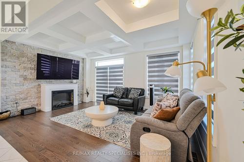 215 Hayrake Street N, Brampton, ON - Indoor Photo Showing Living Room With Fireplace