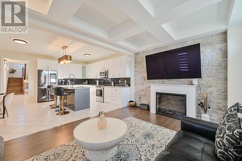 215 Hayrake Street N, Brampton, ON - Indoor Photo Showing Living Room With Fireplace