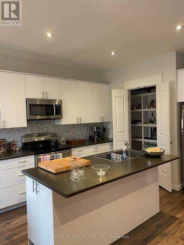 Upper - 88 Vanderhoof Avenue, Toronto, ON - Indoor Photo Showing Kitchen With Double Sink