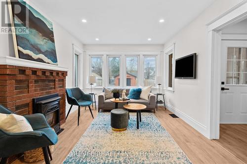 69 Roxborough Avenue, Hamilton, ON - Indoor Photo Showing Living Room With Fireplace