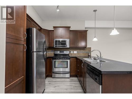 3521 Carrington Road Unit# 107, West Kelowna, BC - Indoor Photo Showing Kitchen With Double Sink