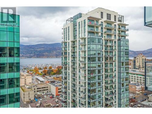 1488 Bertram Street Unit# 1811, Kelowna, BC - Outdoor With Body Of Water With Facade