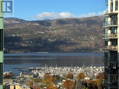 View from deck-Autumn - 1488 Bertram Street Unit# 1811, Kelowna, BC - Outdoor With Body Of Water With View