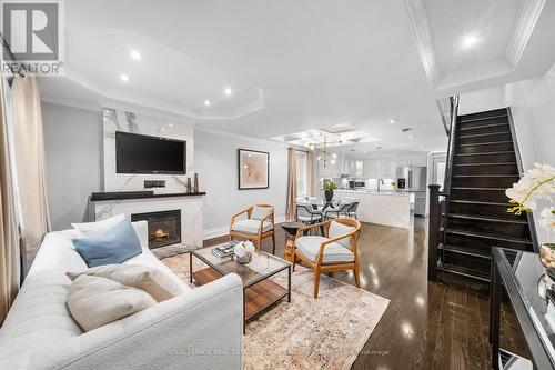 248 Blackthorn Avenue, Toronto, ON - Indoor Photo Showing Living Room With Fireplace