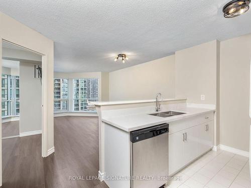 1504-10 Yonge St, Toronto, ON - Indoor Photo Showing Kitchen With Double Sink