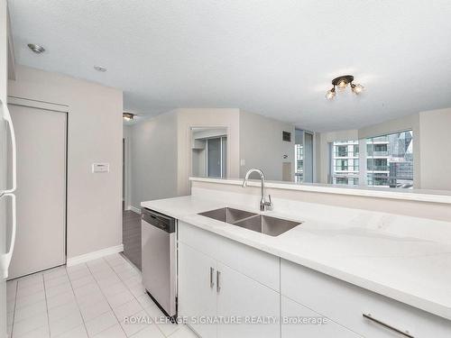 1504-10 Yonge St, Toronto, ON - Indoor Photo Showing Kitchen With Double Sink