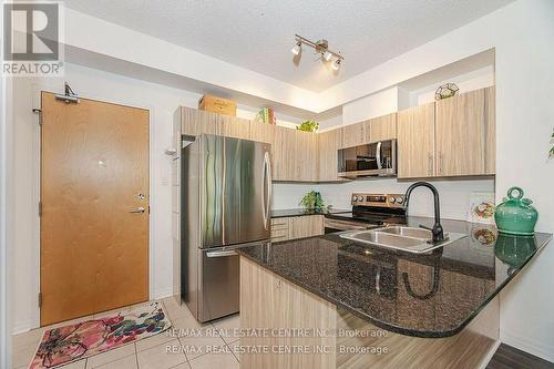 208 - 3515 Kariya Drive, Mississauga, ON - Indoor Photo Showing Kitchen With Stainless Steel Kitchen With Double Sink