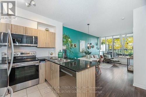 208 - 3515 Kariya Drive, Mississauga, ON - Indoor Photo Showing Kitchen With Double Sink