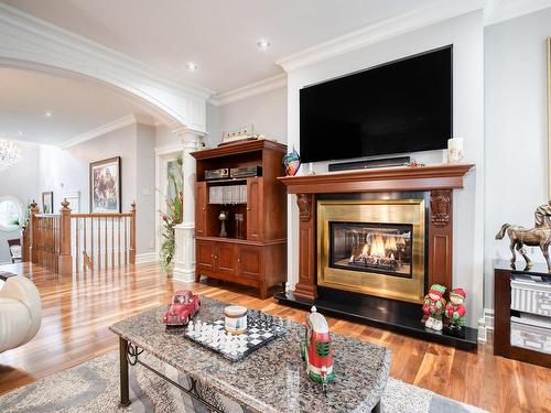 Living room - 715 Rue Des Séminaristes, Saint-Hyacinthe, QC - Indoor Photo Showing Living Room With Fireplace