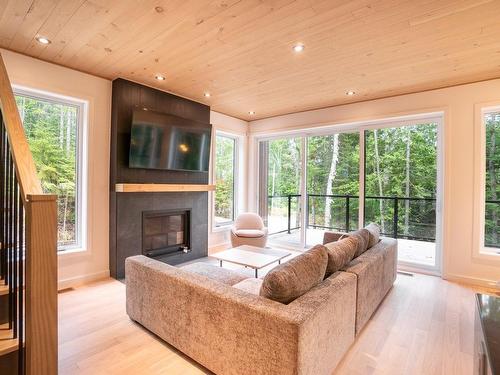 Salon - Rue Gilles, Saint-Côme, QC - Indoor Photo Showing Living Room With Fireplace