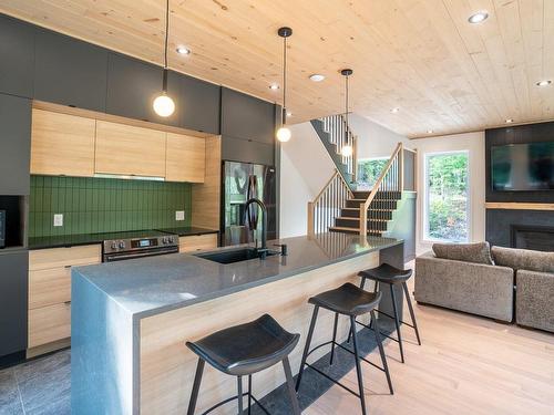 Cuisine - Rue Gilles, Saint-Côme, QC - Indoor Photo Showing Kitchen With Fireplace With Upgraded Kitchen