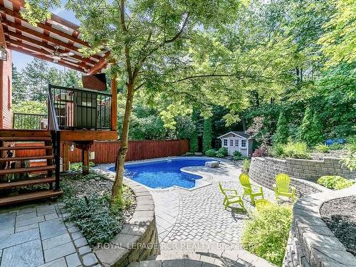 37 Mayfair Dr, Barrie, ON - Outdoor With In Ground Pool With Deck Patio Veranda