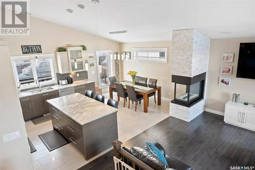 610 Kloppenburg Terrace, Saskatoon, SK - Indoor With Fireplace