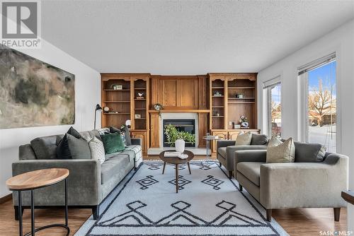 342 Armstrong Way, Saskatoon, SK - Indoor Photo Showing Living Room With Fireplace