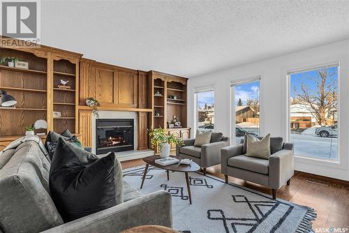 342 Armstrong Way, Saskatoon, SK - Indoor Photo Showing Living Room With Fireplace