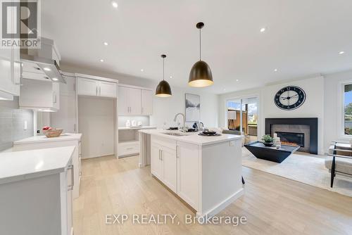 14 - 24 Grapeview Drive, St. Catharines (453 - Grapeview), ON - Indoor Photo Showing Kitchen With Fireplace