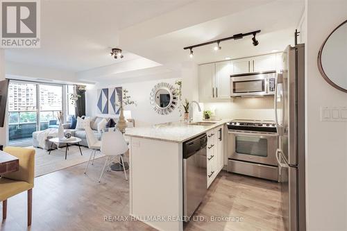 613 - 65 East Liberty Street, Toronto, ON - Indoor Photo Showing Kitchen With Stainless Steel Kitchen With Upgraded Kitchen