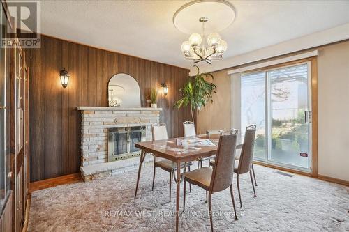 96 Harris Crescent, Vaughan, ON - Indoor Photo Showing Dining Room With Fireplace