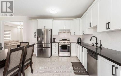 45 Chalkfarm Crescent, Brampton, ON - Indoor Photo Showing Kitchen With Stainless Steel Kitchen With Double Sink With Upgraded Kitchen