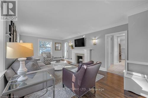 883 Forest Glen Avenue, Burlington, ON - Indoor Photo Showing Living Room With Fireplace