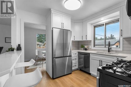 1411 Donald Street, Saskatoon, SK - Indoor Photo Showing Kitchen With Stainless Steel Kitchen