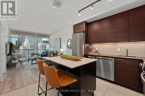 2512 - 1 Market Street, Toronto, ON - Indoor Photo Showing Kitchen With Stainless Steel Kitchen With Upgraded Kitchen