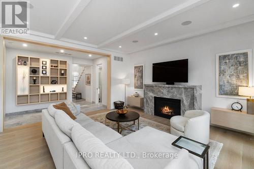 47 Ambleside Avenue, Toronto, ON - Indoor Photo Showing Living Room With Fireplace