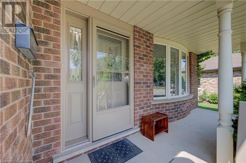 View of exterior entry featuring a porch - 431 Northlake Drive, Waterloo, ON - Outdoor With Deck Patio Veranda With Exterior