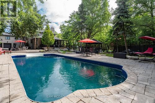 1540 Mississauga Road, Mississauga, ON - Outdoor With In Ground Pool With Deck Patio Veranda With Backyard