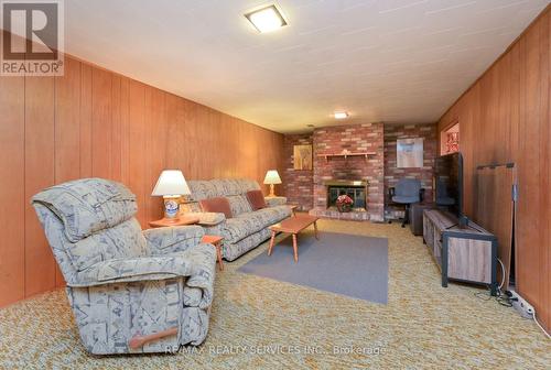 47 Durham Crescent, Brampton, ON - Indoor Photo Showing Living Room With Fireplace