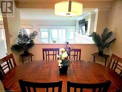 Dining area overlooking the sunken living room - 