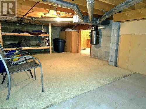 View of storage area and Electrolux Central Vac System - 555 Main Street S Unit# 5, Callander, ON - Indoor Photo Showing Basement