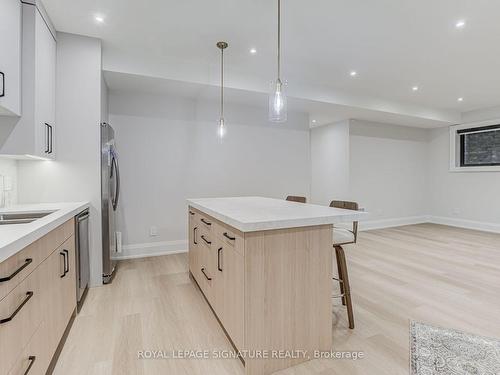 Lower-26 Norlong Blvd, Toronto, ON - Indoor Photo Showing Kitchen With Double Sink With Upgraded Kitchen