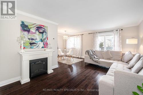 62 Berkshire Square, Brampton, ON - Indoor Photo Showing Living Room With Fireplace