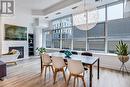 412 - 155 Dalhousie Street, Toronto, ON  - Indoor Photo Showing Dining Room With Fireplace 