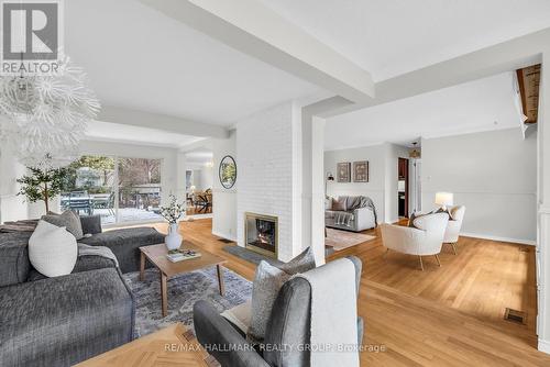 35 Bedale Drive, Ottawa, ON - Indoor Photo Showing Living Room With Fireplace