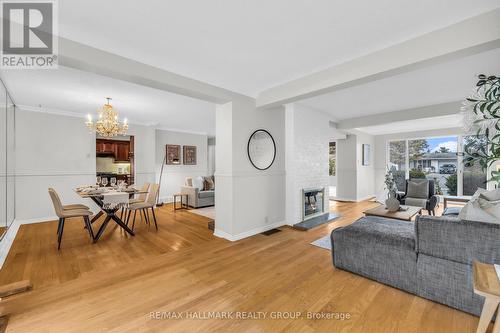 35 Bedale Drive, Ottawa, ON - Indoor Photo Showing Living Room With Fireplace