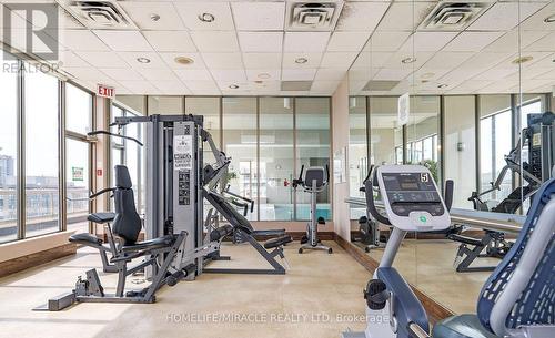 1408 - 55 Elm Drive, Mississauga, ON - Indoor Photo Showing Gym Room