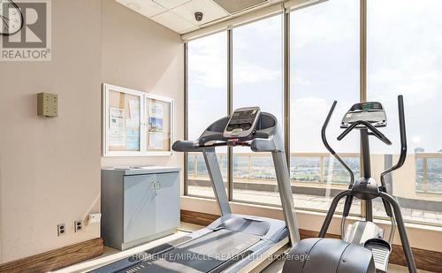 1408 - 55 Elm Drive, Mississauga, ON - Indoor Photo Showing Gym Room